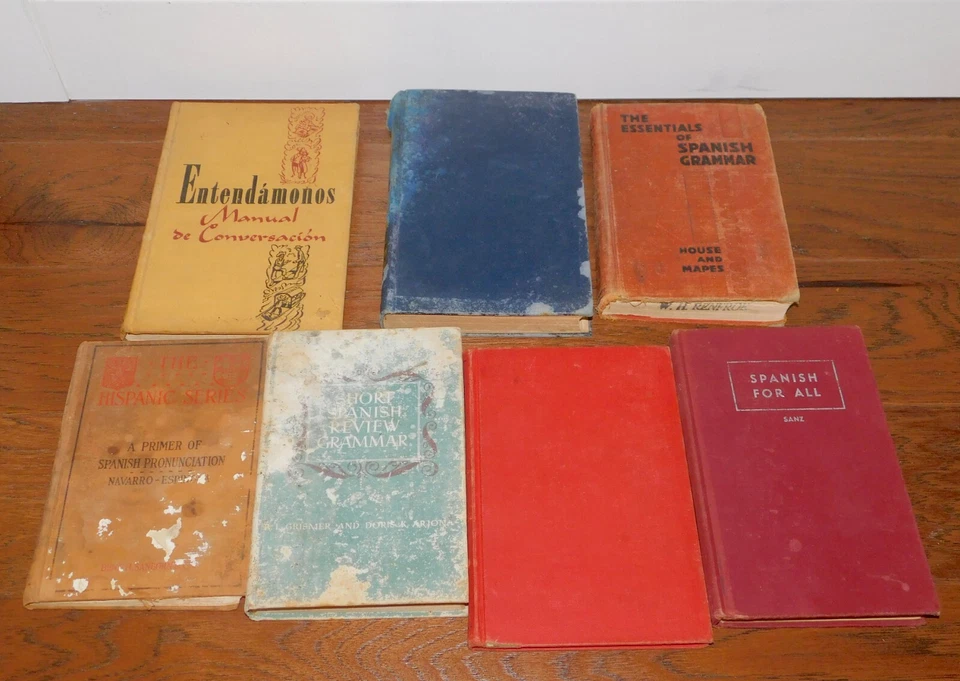 VINTAGE! Spanish Books LOT 7 Grammar How to Speak Readers 1930'-40's  NICE! - Image 2 of 4
