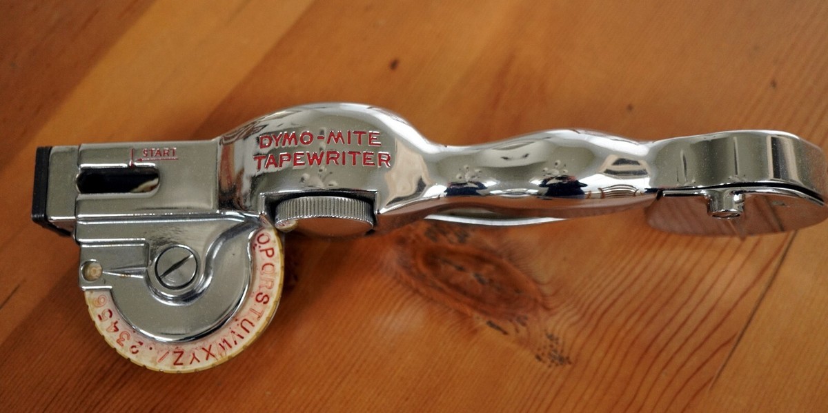 Vintage Early DYMO TAPEWRITER Label Maker Metal **Look at