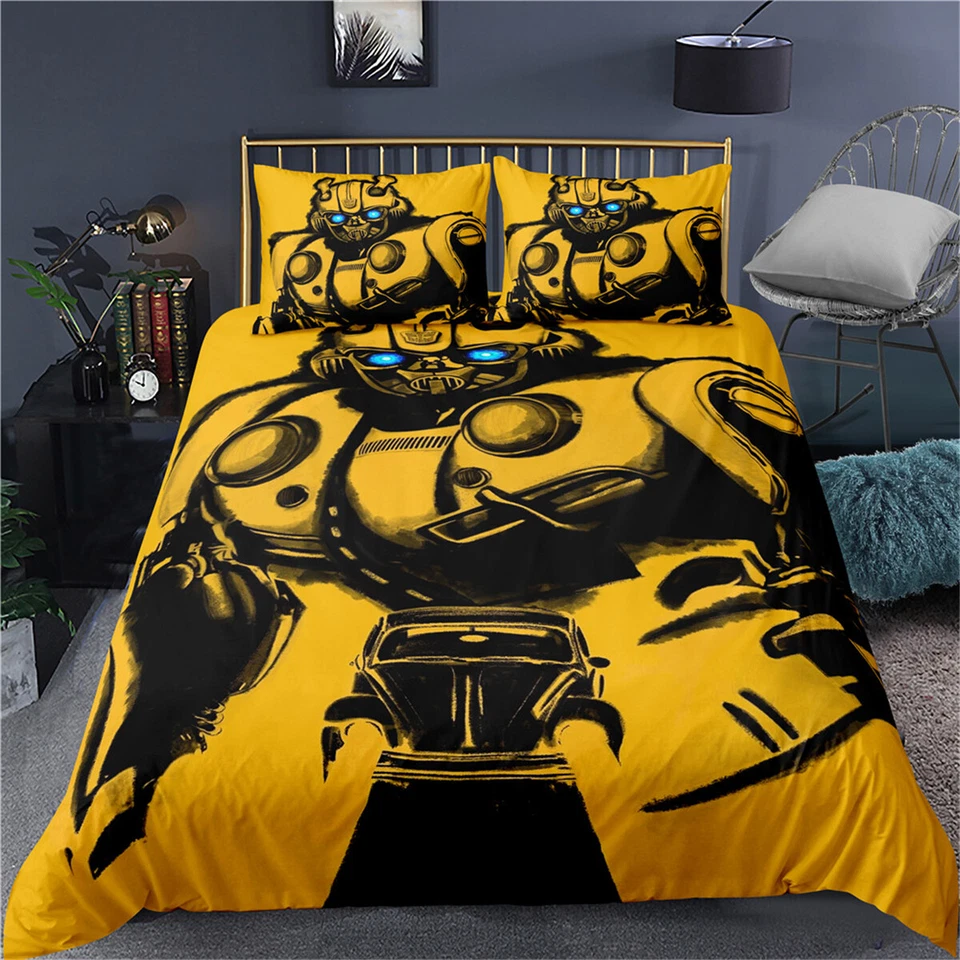 BHOMLY Transformers Bumblebee Single Double King Super King Duvet Quilt Cover Set