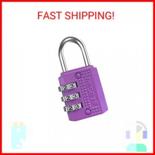 RESET-071 3 Digit Small Combination Lock Tiny Padlock for Mini Locker, Travel Pa