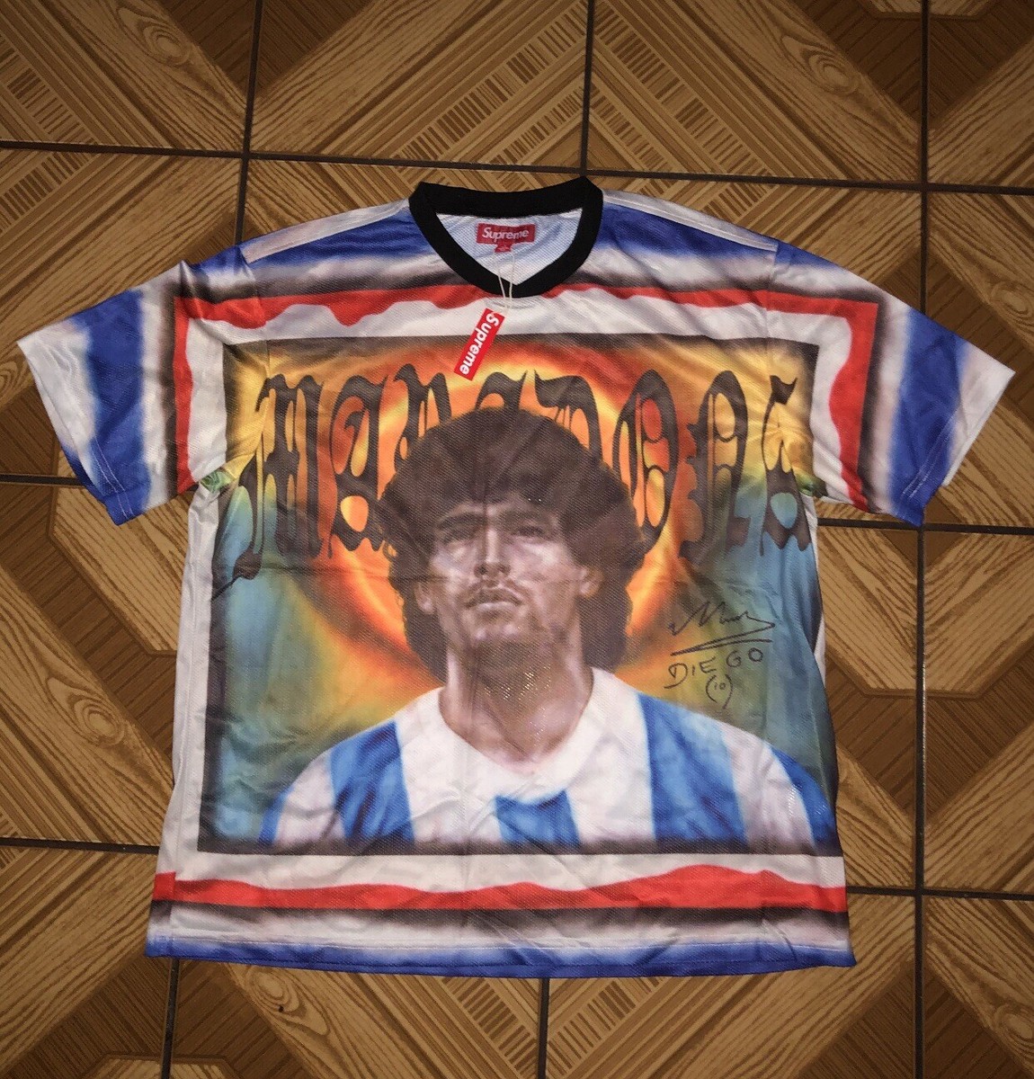 Supreme Maradona Soccer Jersey Size L NEW in Bag | eBay Supreme Maradona Soccer Jersey Size L NEW in Bag | eBay