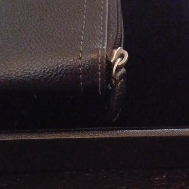 Black Solid Pattern Zip-Around Organizer Women's … - image 4