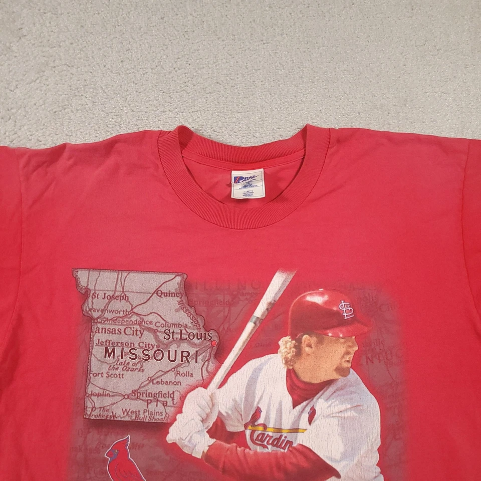 Vintage St. Louis Cardinals Shirt Mens XL Red MLB Mark McGwire Pro Player 90s - Image 4 of 4