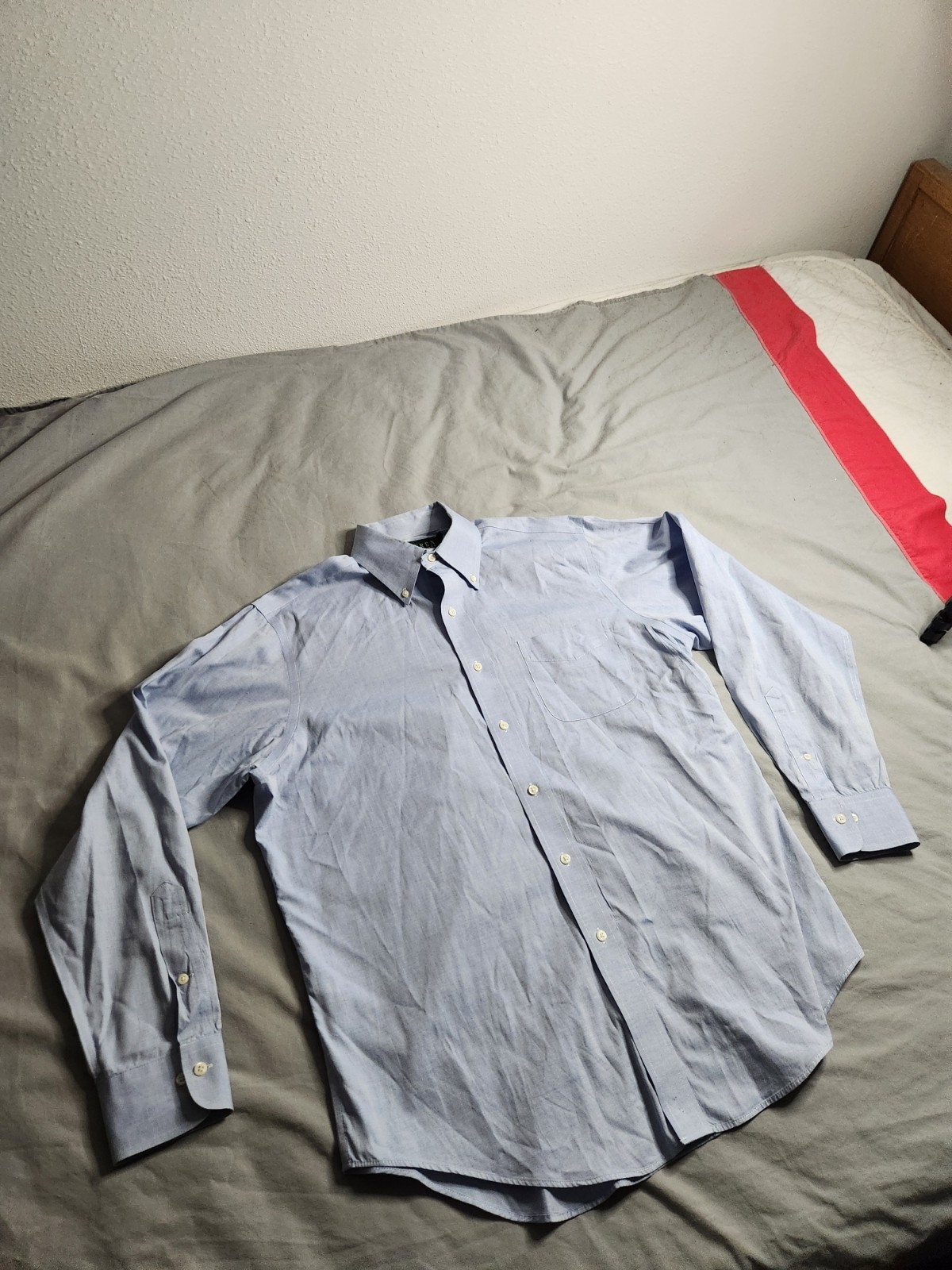 Lauren Ralph Lauren Button Up Dress Shirt Mens Size 16 34/35 Blue Preppy NEW thumbnail 2