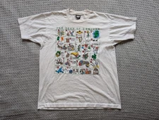 Vintage ABC's Of Ireland Shirt Graphic Mens Large White Screen Stars Best 90s