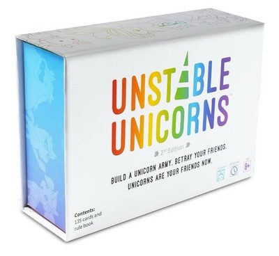 Unstable Unicorns Card Game Strategy Fun  2-8 Players Family Party Game kids adu