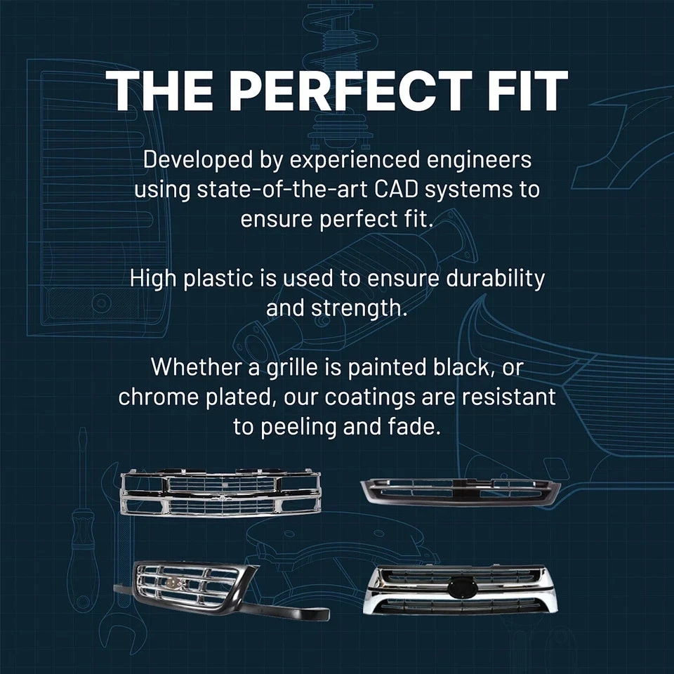 НОВАЯ передняя решетка для 2005–2010 Chevrolet Cobalt - Изображение 3 из 4