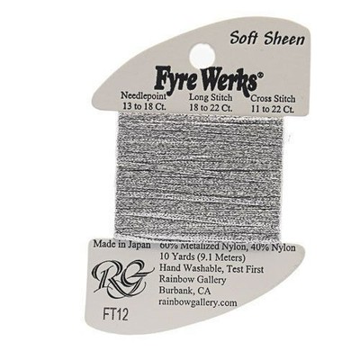 Rainbow Gallery Fyre Werks Soft Sheen Metallic Fiber Thread Needlepoint 