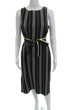 Vince Camuto Women Sheath Dress Black Sleeveless Knee Length Size 4