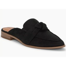 Lucky Brand Alusia Faux Suede Knot Mules in Black - Size 6.5M Brand New in Box 