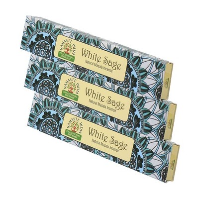 3x White Sage Räucherstäbchen 45g   Natürliches Räucherwerk zur Reinigung