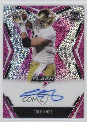2020 Leaf Flash Pink 11/15 Cole Kmet #BA-CK1 Auto 0a6