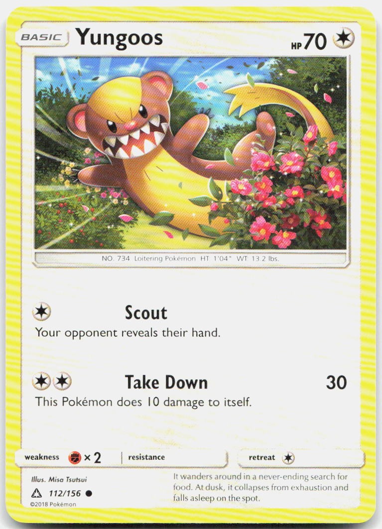 Yungoos 112/156 Common Ultra Prism Pokemon LP