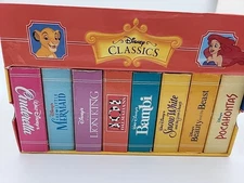 Vintage 1999 Disney Classics Book Block - 10 Small Books - Lion King Bambi 
