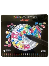 BIC Color Collection by Conte Coloring Pencil, Assorted Colors, 24-Count