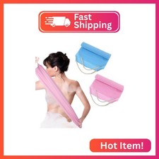 Body Scrubber with Handles Exfoliating Washcloth Towel for Shower Bath 2Pcs Nylo
