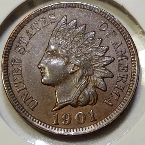 1901 Indian Head Cent - XF+- 4 Diamonds, Nice!