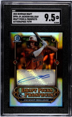 2023 Bowman Draft Jackson Holliday #DPPA-JH DP&P Autograph SGC 9.5