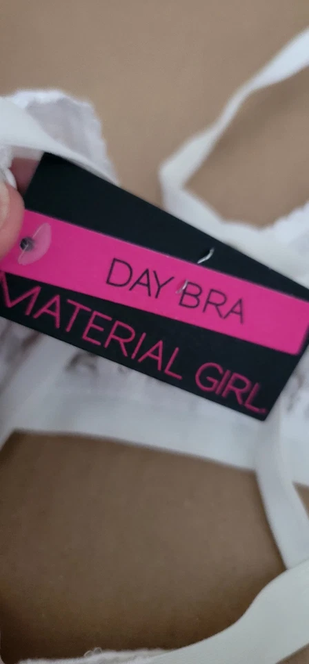 MATERIAL NIÑA Sujetador de día sin almohadillas de encaje blanco Talla 34 Foto 4 de 4
