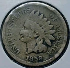 1859 Indian Head Cent Good Detail Rim Issues #1