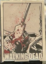 🔥 Walking dead hand drawn art card “shovel Walker done by artist Kevin Graham🔥