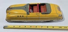 S-29 VINTAGE 1950'S TIN LITHO MARX WIND UP YELLOW ROADSTER CONVERTIBLE