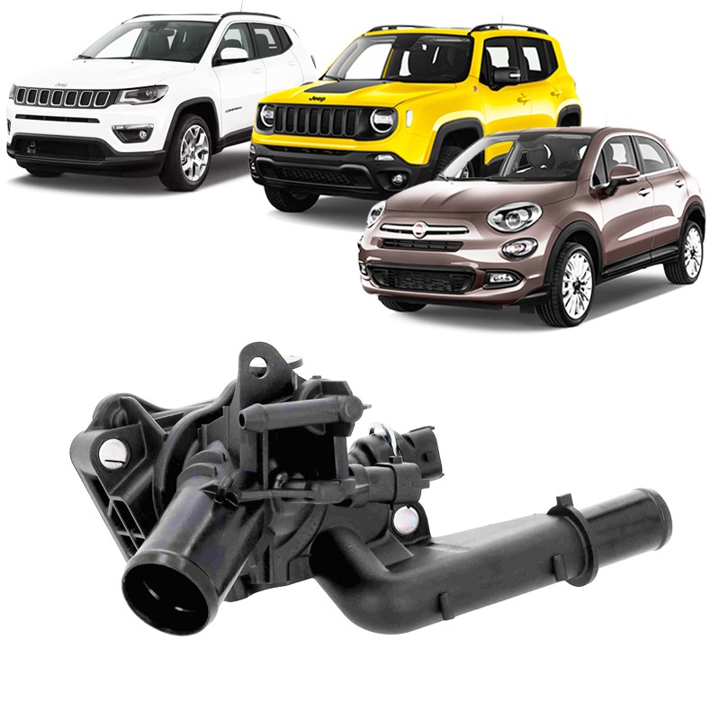 Flangia Termostato Refrigerante Fiat 500X Jeep Renegade Compass 1.0 1.3 - Immagine 1