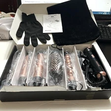 Wavytalk 5-In-1 Curling Iron Curling Wand Set   Brush Curler  Interchangeable