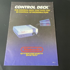 Vintage Nintendo NES Console Control Deck And Zapper Manual Only Rev-2 & Insert