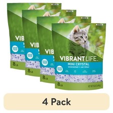 4 pack Mini Crystal Cat Litter, Unscented, 8 lb Bag