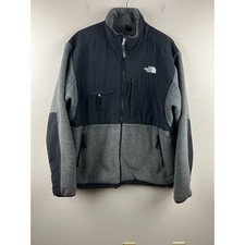 The North Face Denali Polartec Fleece Jacket Mens Medium Grey Black Full Zip