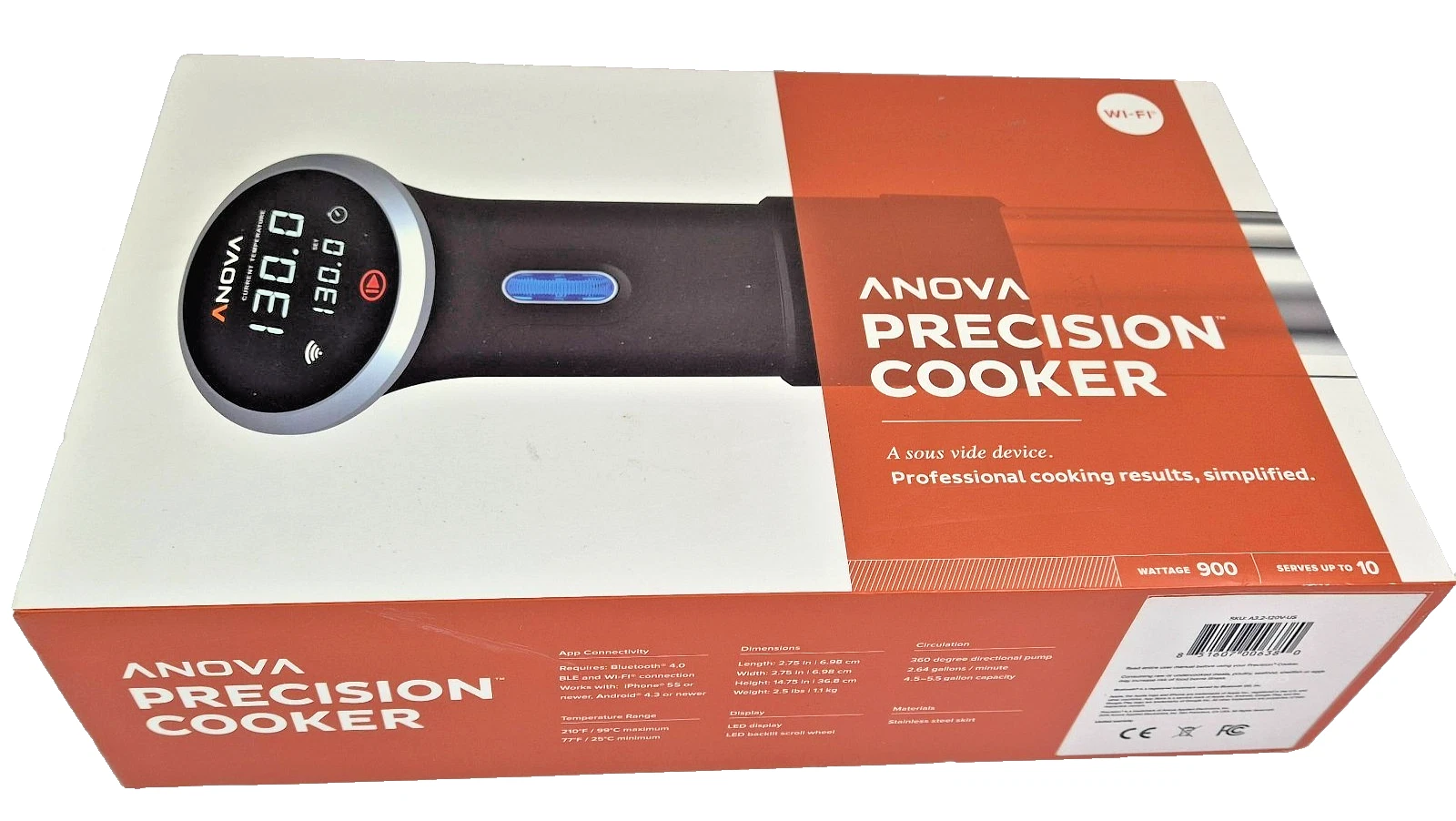 Anova Precision Cooker, 900W, WiFi Culinary Sous Vide EXCELLENT CONDITION
Opens in a new window or t