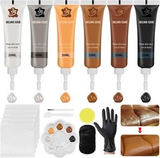 Leather Filler Repair Kit, 6 Colors Leather Repair Kit, Mixable Leather Restore