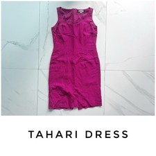 Tahari dress size 4 pink linen