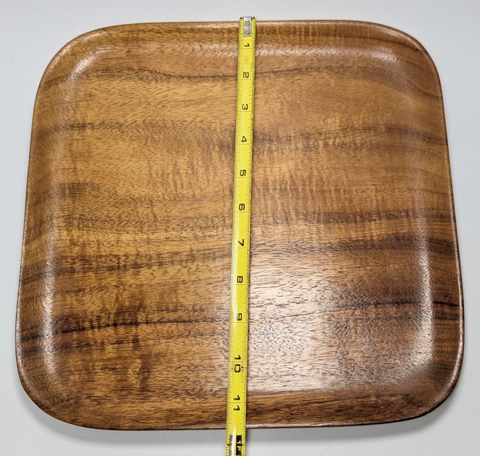Blair Hawaii Koa Wood Square Tray 11.75 inch Curly Koa Wood Vintage Tray