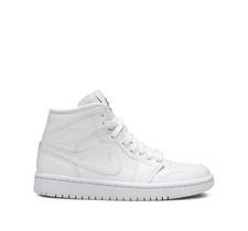 Nike Air Jordan 1 Mid  White Snakeskin  Leath...