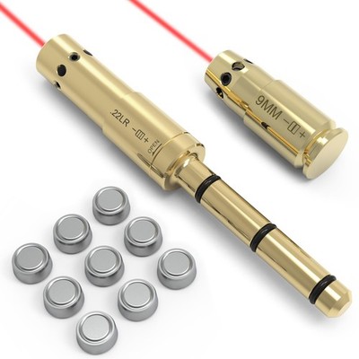 Laser Boresighter 22LR, 9MM Laser BoreSight Tool, Red Dot Boresighting Kit fo...