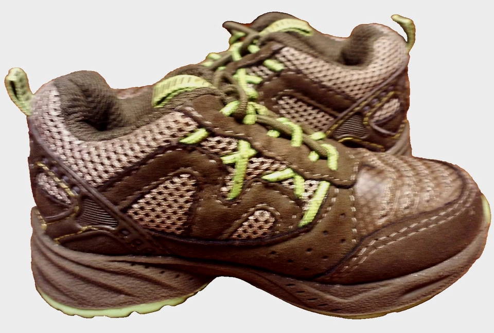 Toddler Boy’s Baby CARTER’S Gray/ Neon Green Shoes Size 5M Athletic Slip-On 317 - Image 2 of 4