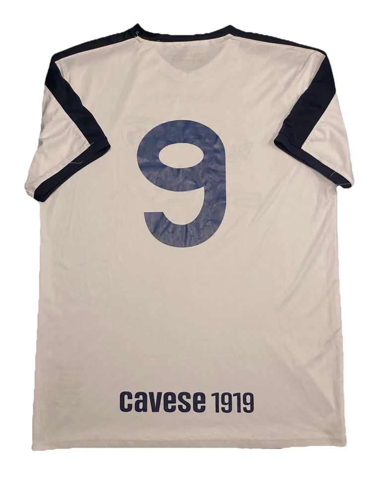 MAGLIA CALCIO CAVESE MATCH WORN PREPARATA INDOSSATA GIVOVA 2019/20 CENTENARIO - Immagine 2 di 4