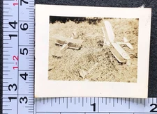 Tiny Picture of Biplane Plane Models Kits Toys Vintage BW Photo Snapshot #1