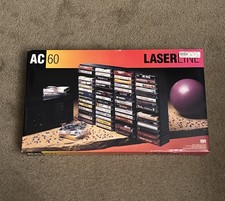 Laserline AC60 Cassette Tape Storage Rack Holder 60 Slots Wall Mountable Vintage