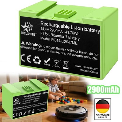 Ersatz Akku für iRobot Roomba Serie i7 i7+ i3 i3+ i4 i4+ Staubsauger 2900mAh DHL