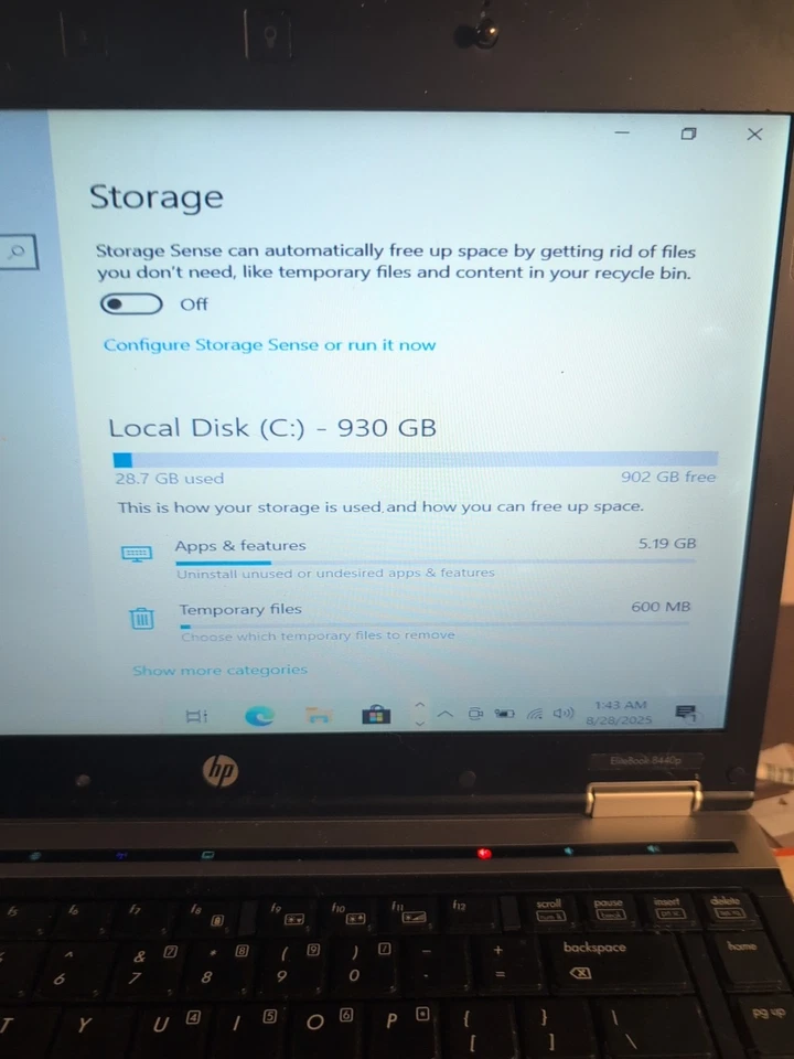 HP ELITEBOOK 8440P - INTEL I7-620M - 8GB RAM - 1TB - WIN10 - LEER DESCRIPCIÓN Foto 2 de 4