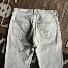 Levi  s 501 Original Fit White Jeans Button Fly Men  s W31 L31 Vintage USA