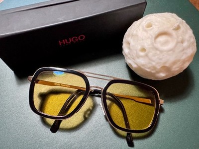 Hugo Boss Sonnenbrille Brille Brillengestell Gold schwarz mit Etui