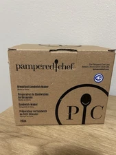 Brand New- PAMPERED CHEF BREAKFAST SANDWICH MAKER~#2634~MICROWAVE SAFE