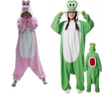 Adults Kids Yoshi Onesie Super Mario Bros Costume Pyjamas Party Book Week