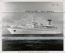 1972 Press Photo The sleek "space ship" Hamburg of the German Atlantic Line