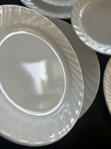 CORELLE by Corning WHITE SWIRL Dinner Luncheon Bread Plates & Bowls Set Of 26 - Picture 10 of 19