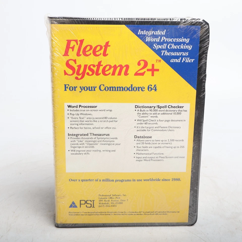 SEALED Fleet System , Commodore 64/128 Word Processing Database c64 c128 - Image 2 of 4